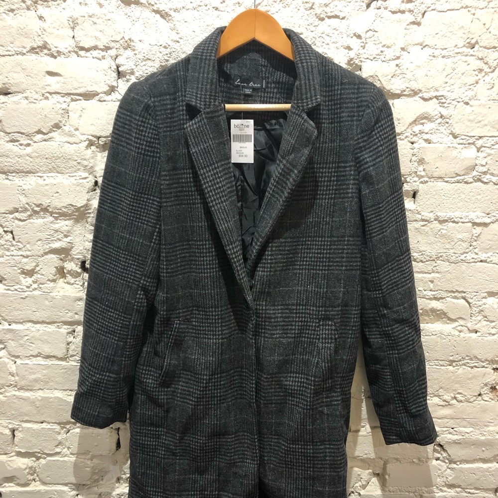 NWT Black Plaid jacket